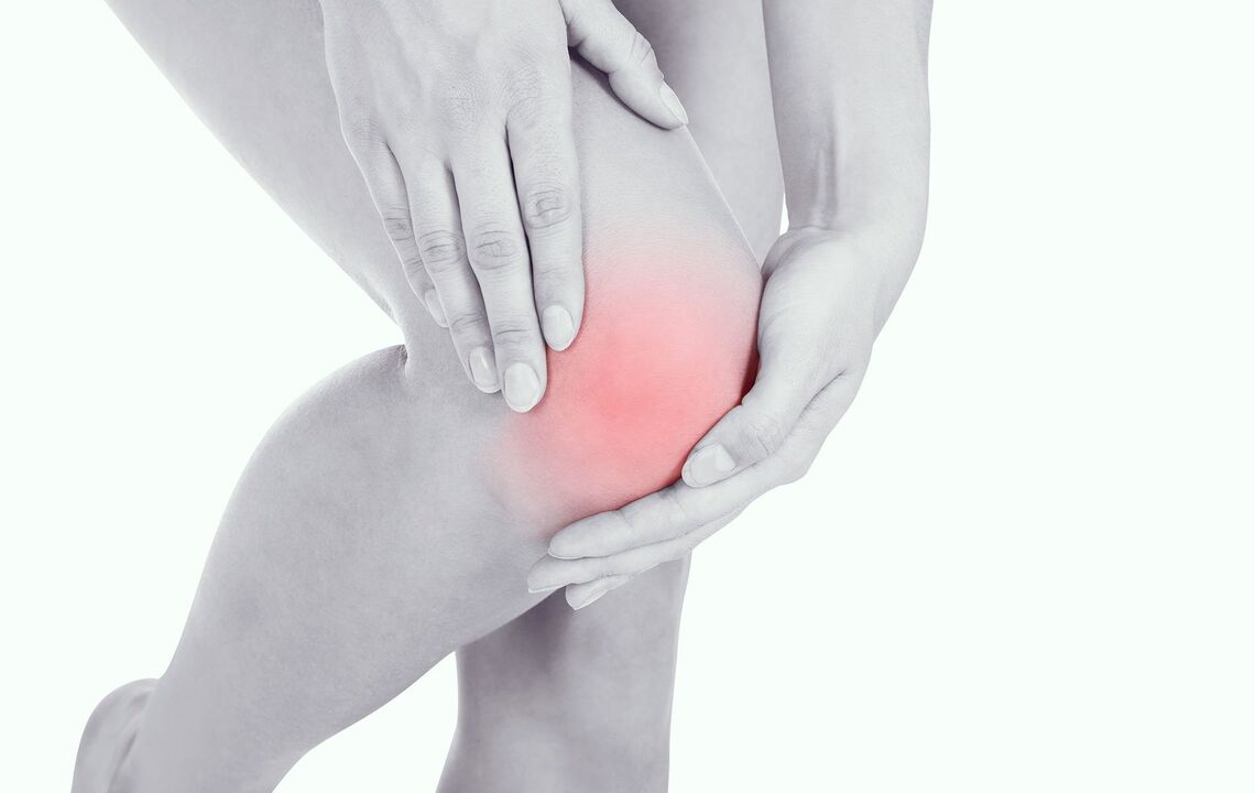 Entzündung im Kniegelenk und ihre Behandlung mit Hondroine-Gel. 
