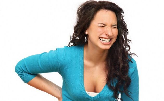 Übertragener Rückenschmerz mit thorakaler Osteochondrose